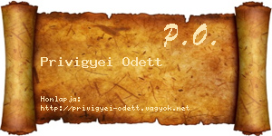 Privigyei Odett névjegykártya